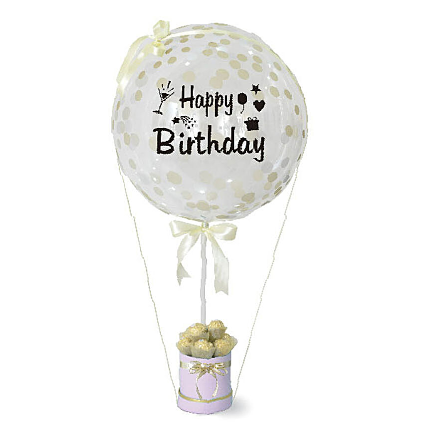 Birthday Bubble Balloon And Ferrero Rocher Box