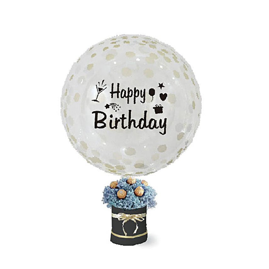 Sparkly Birthday Confetti Balloon Flower Chocolate Box