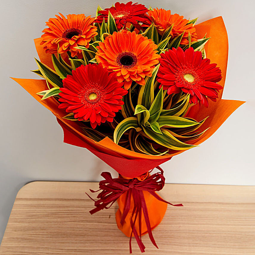 Blush Gerberas Bouquet:Send Flowers to Malaysia