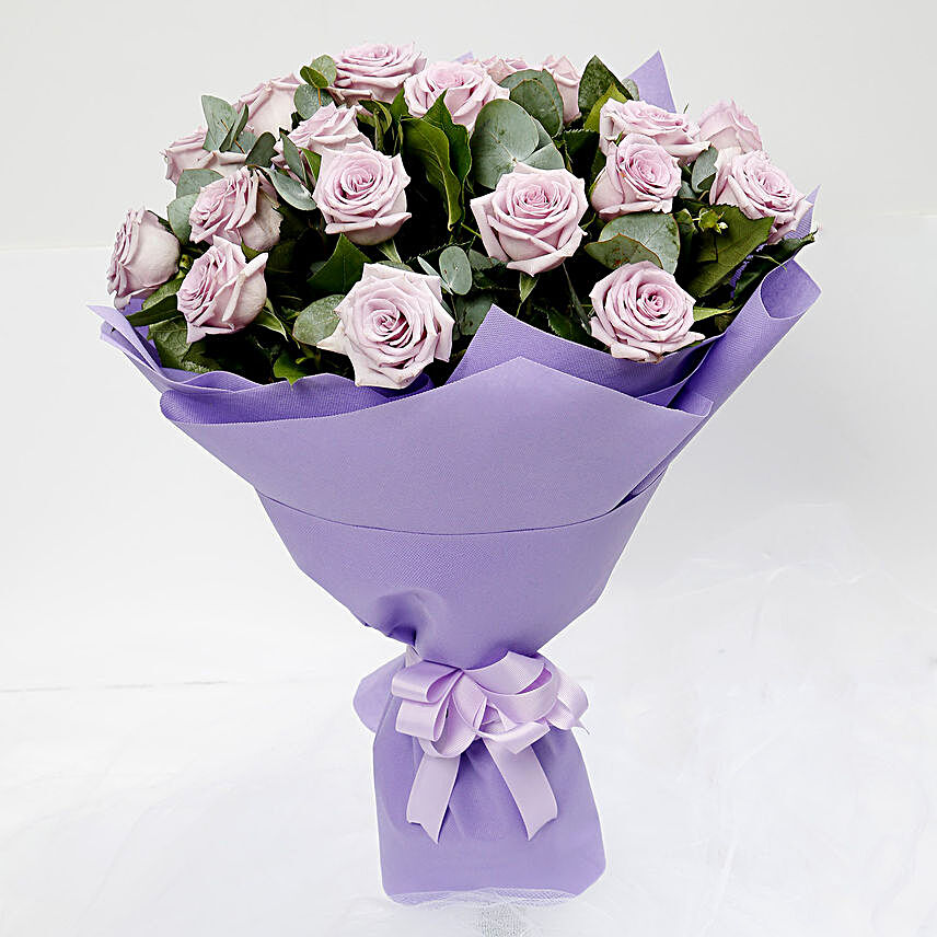 Eternal 20 Purple Roses Bouquet:Rose Delivery in Malaysia