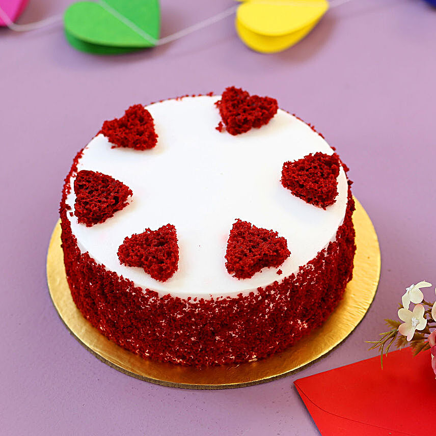 Red Hearts Velvet Cake- Half Kg
