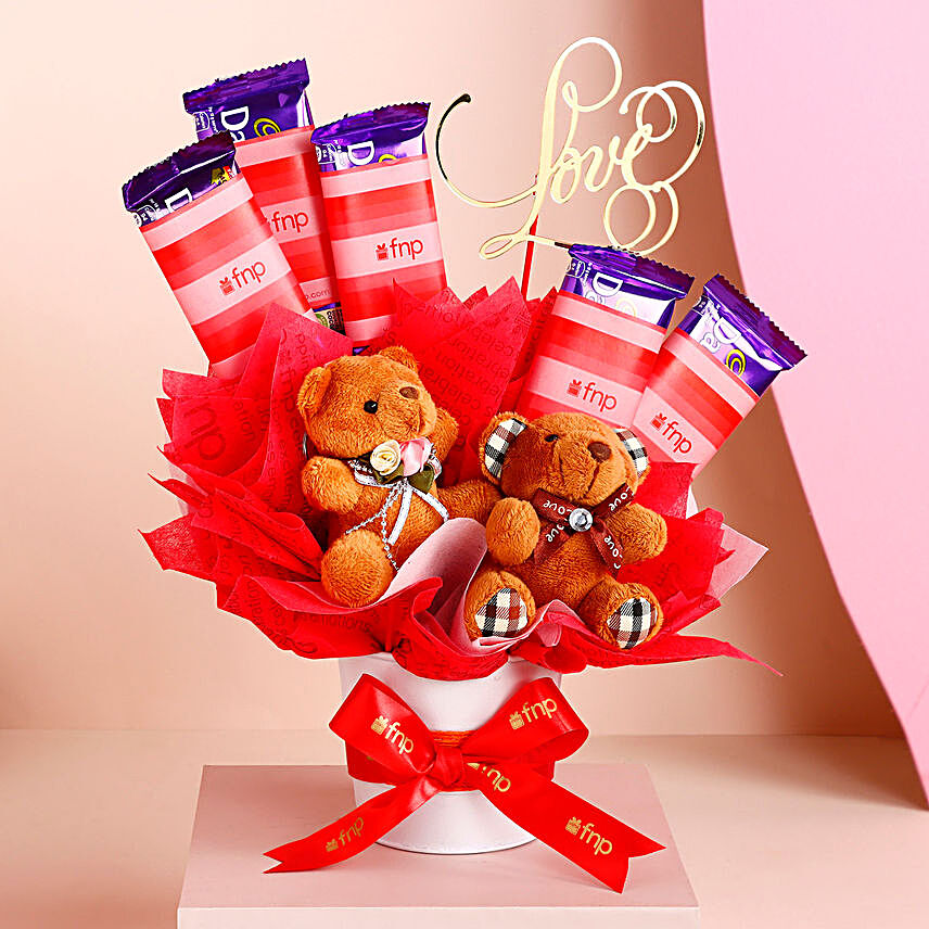 Hugs N Chocolates Bouquet:Gift Hampers to Malaysia
