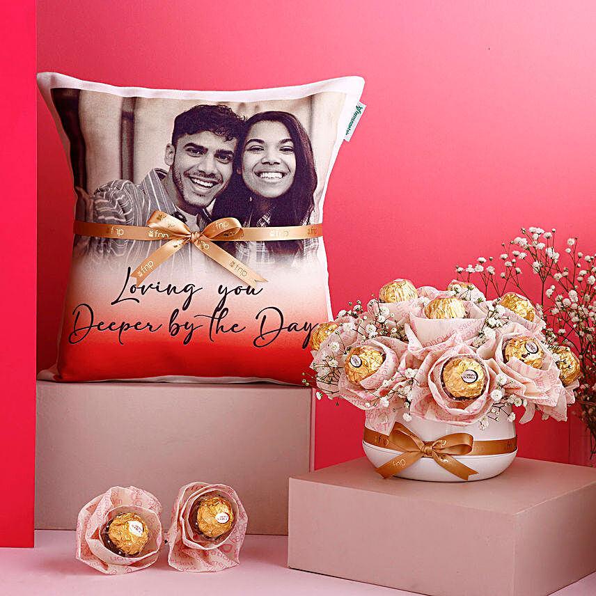 Personalised Loving You Gift Hamper:Send Cushion to Malaysia