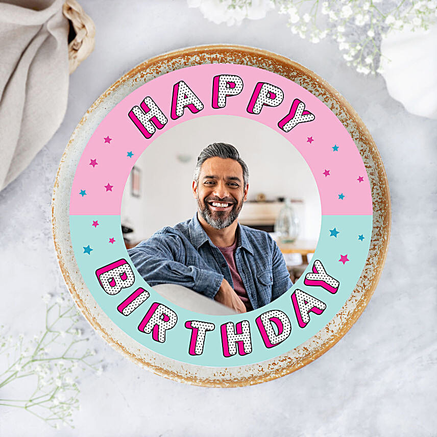 Confetti Birthday Vanilla Photo Cake Half Kg