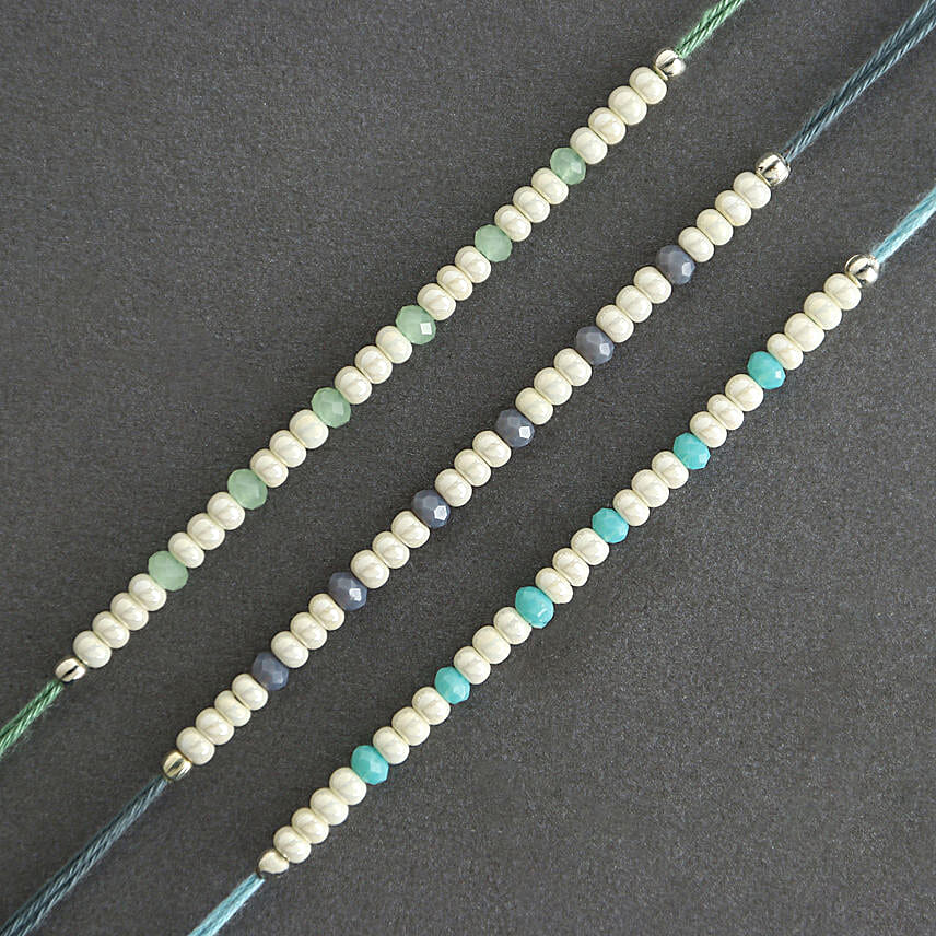Beads Rakhi Set N Gulab Jamun Treat