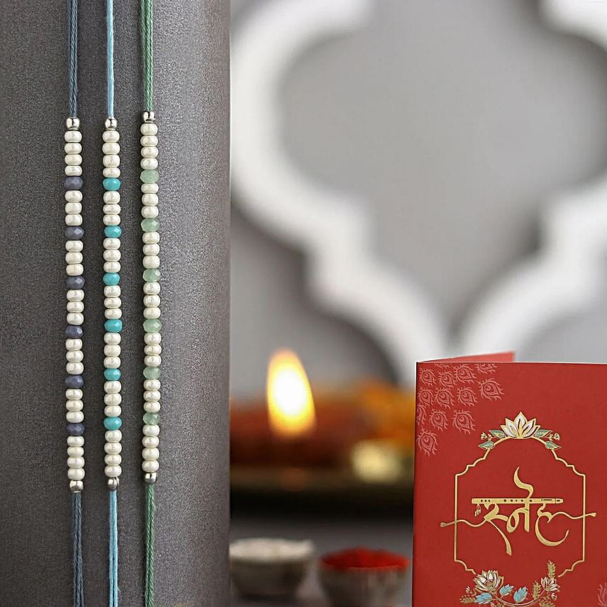 Beads Rakhi Set of 3