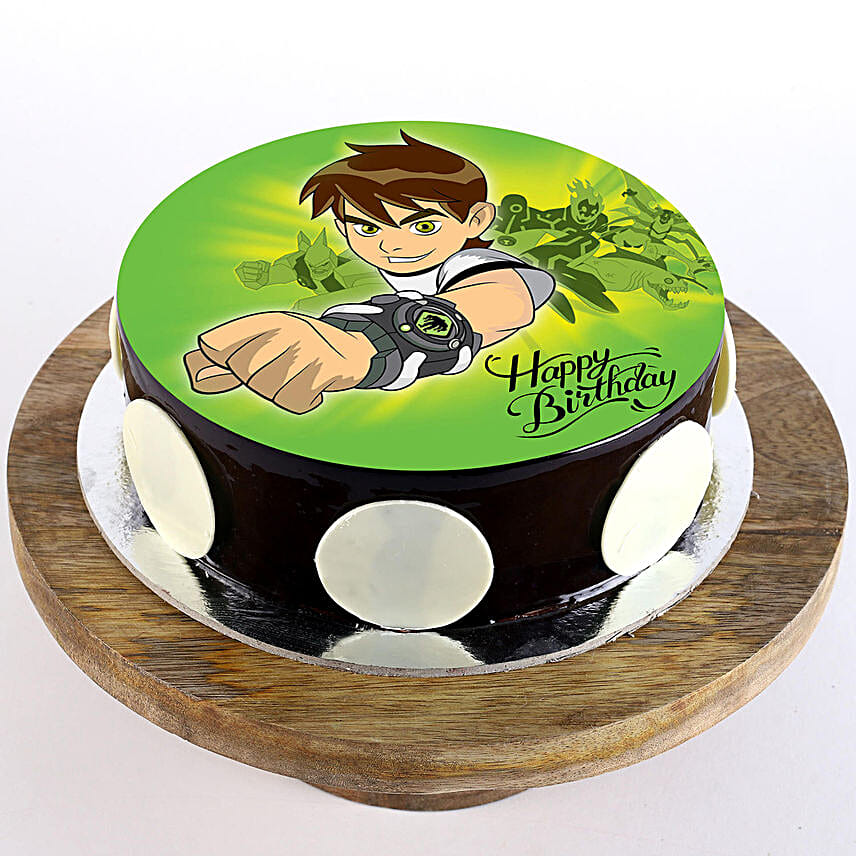 Ben 10 Chocolate Photo Cake Half Kg