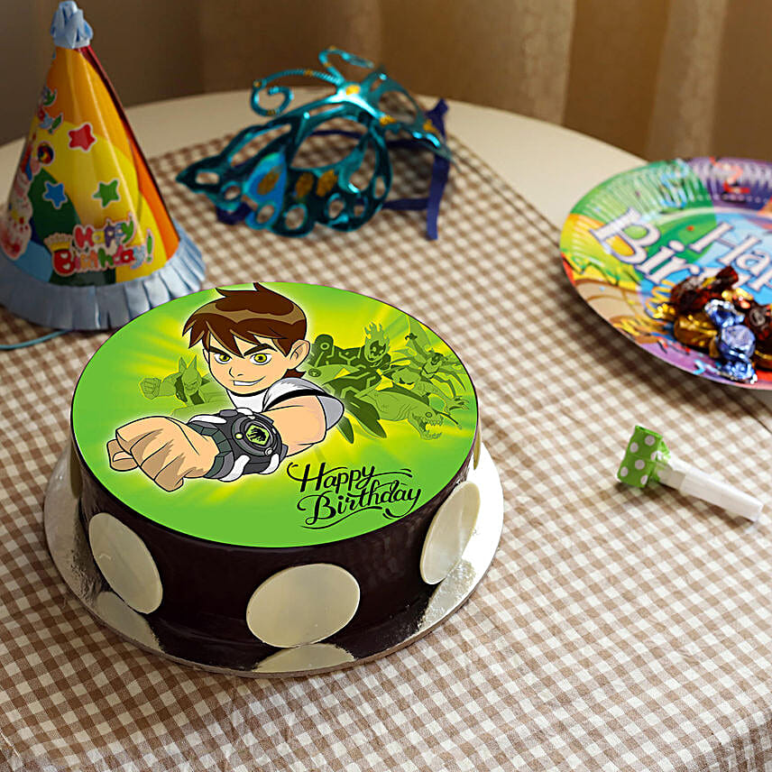 Ben 10 Chocolate Photo Cake Half Kg