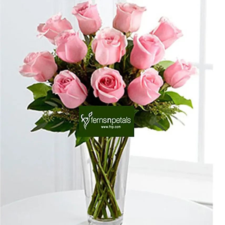 Best Wishes With Pink Roses