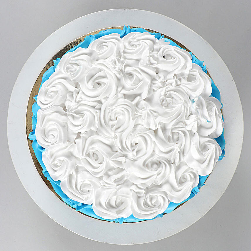 Blue And White Roses Designer Chocolate Cake 1 Kg