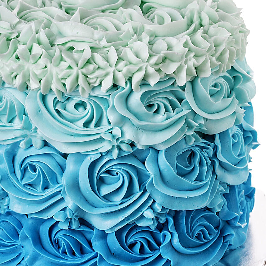 Blue Roses Designer Cake 1.5 Kg