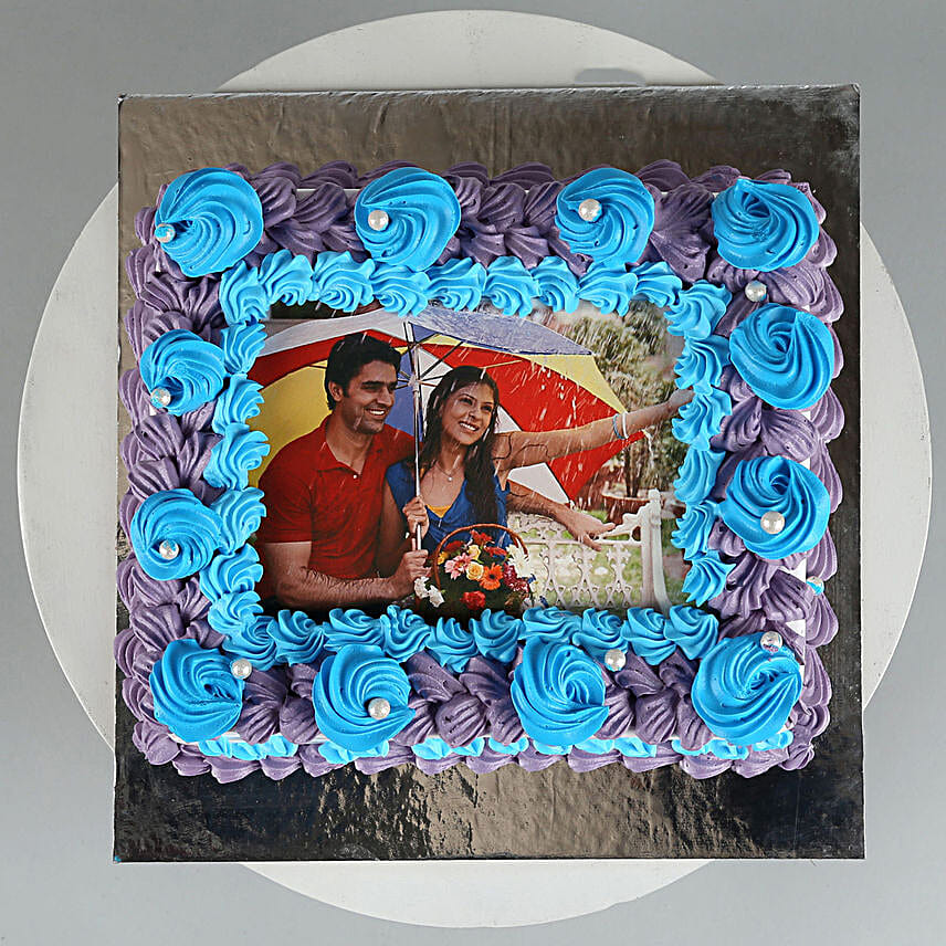 Couple Love Photo Cream Cake