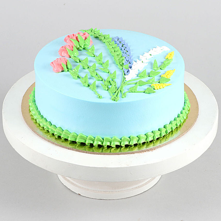 Elegance In Flowers Vanilla Cake Half Kg