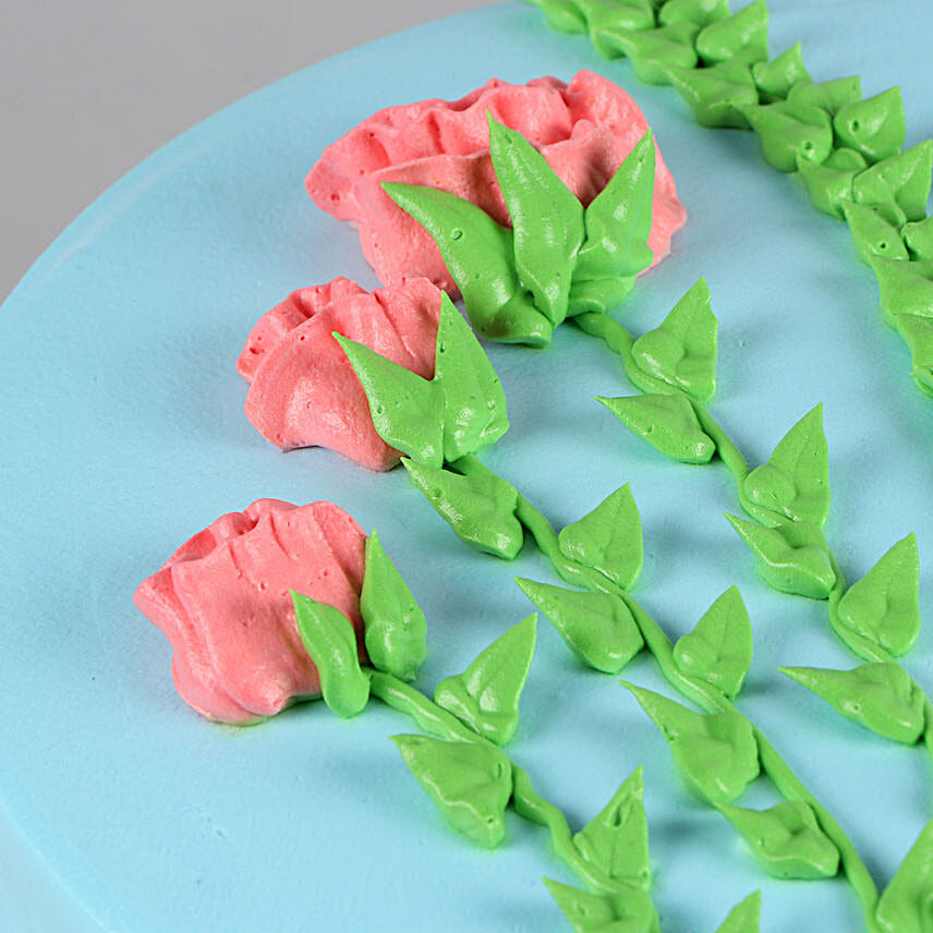 Elegance In Flowers Vanilla Cake Half Kg