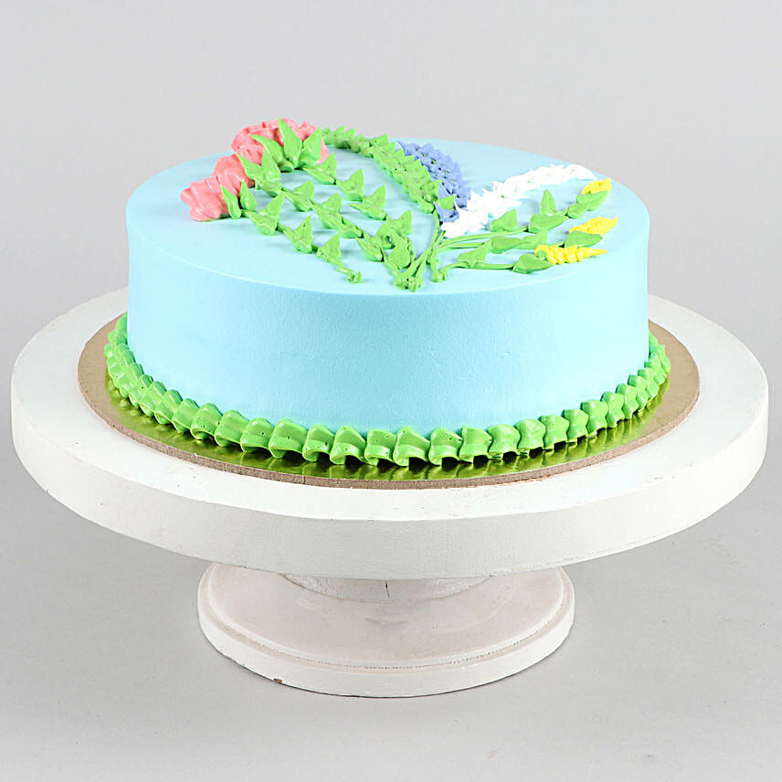 Elegance In Flowers Vanilla Cake Half Kg