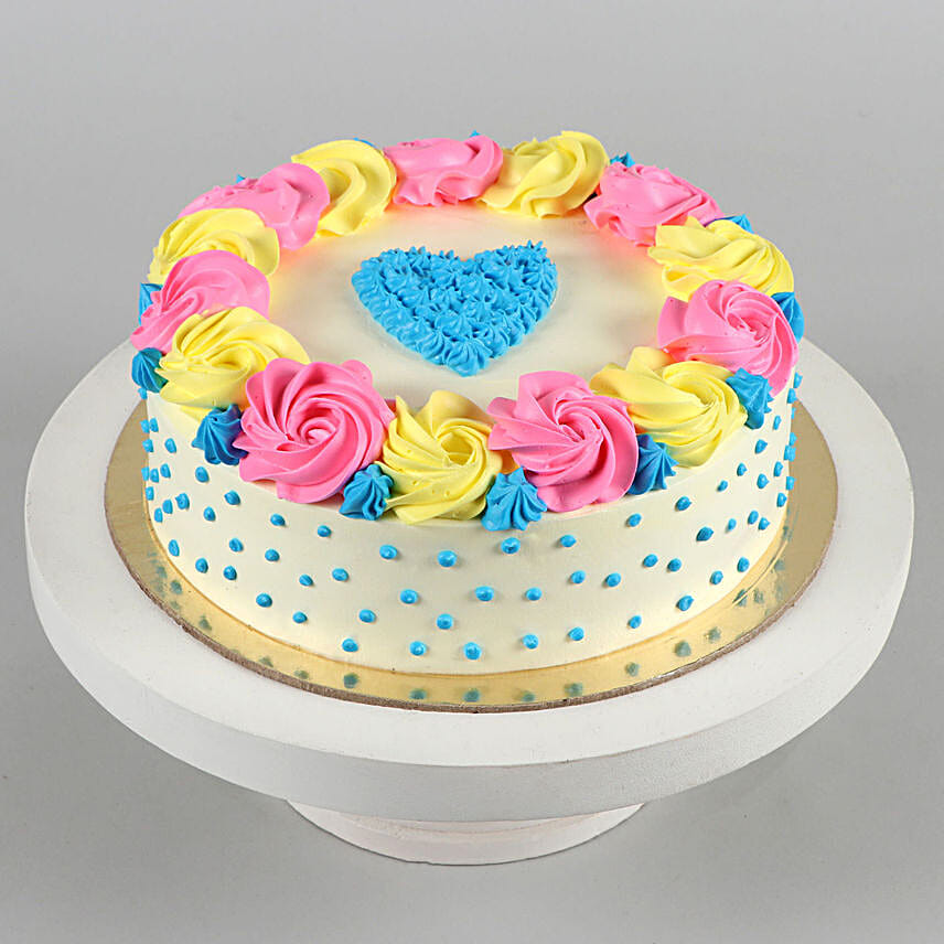 Heart And Roses Designer Chocolate Cake 1 Kg