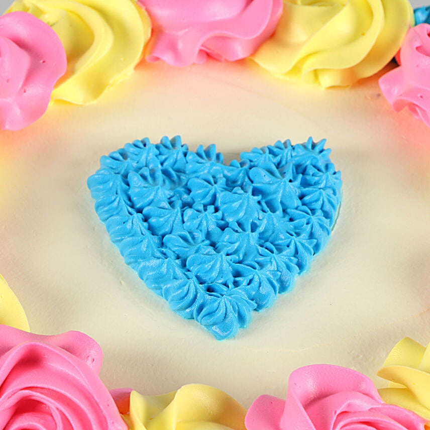 Heart And Roses Designer Chocolate Cake 1 Kg
