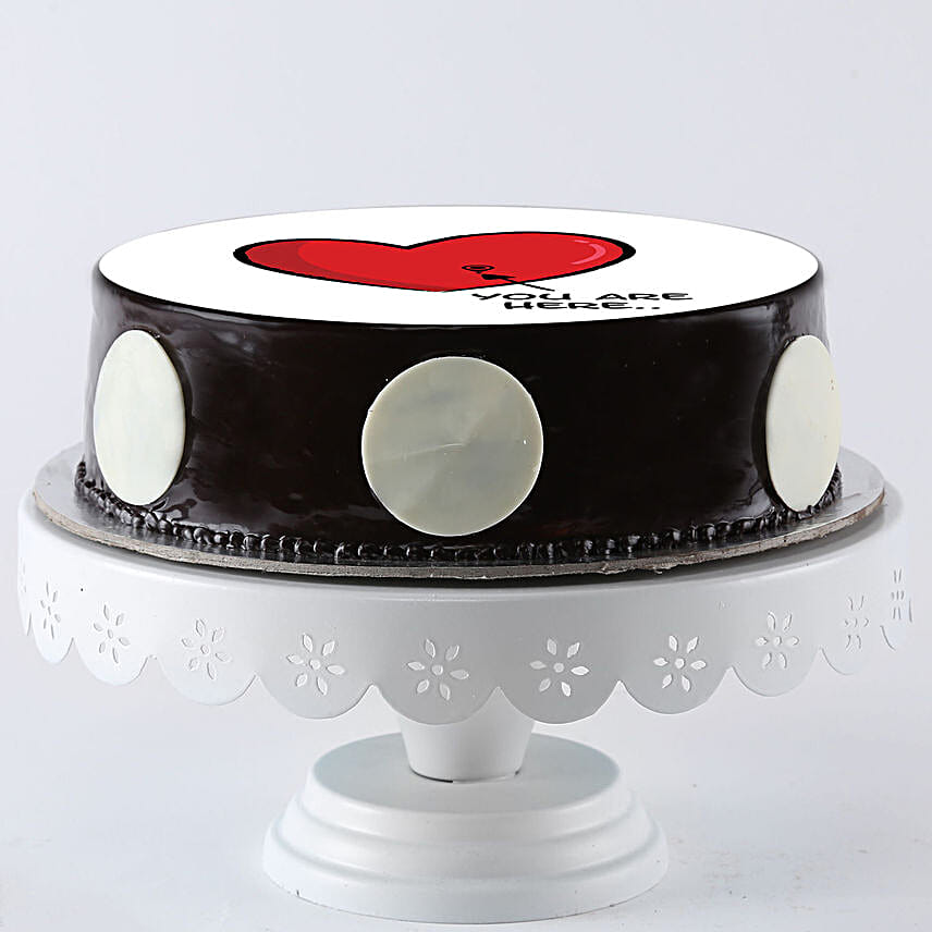 In My Heart Truffle Photo Cake- Half Kg
