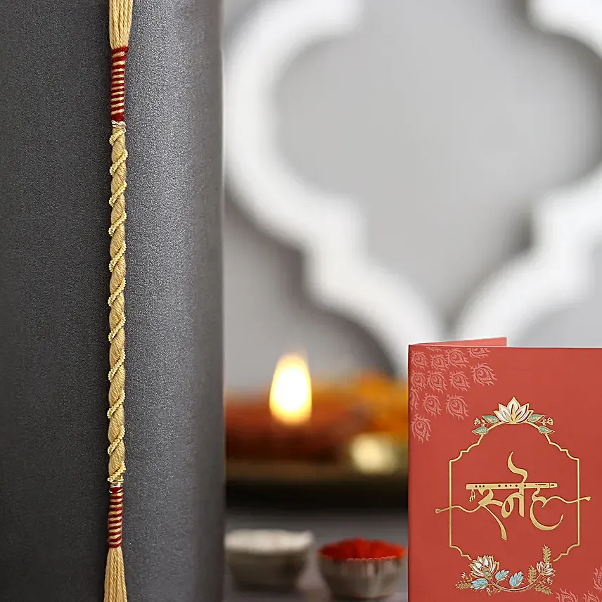 Intertwined Minimalist Dora Rakhi N Almond Soan Papdi
