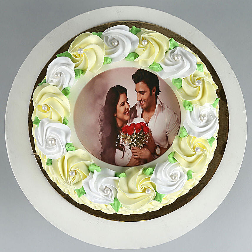Loving You Photo Vanilla Cake