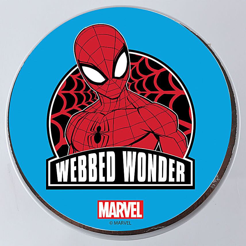 Marvel Spiderman Pineapple Photo Cake 0.5Kg