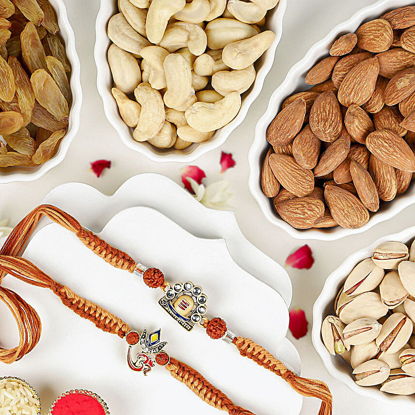 Om Namah Shivay Rakhi Duo N Nutty Delights