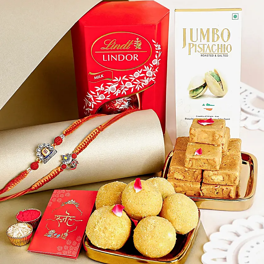 Om Namah Shivay Rakhi Duo N Sweets Delight
