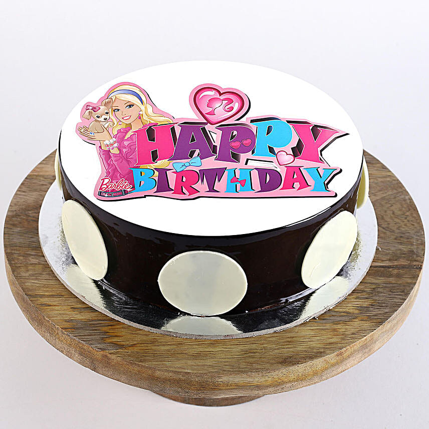Pink Barbie Birthday Cake Half Kg