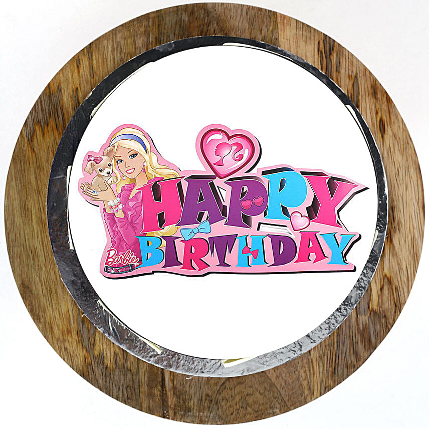 Pink Barbie Birthday Cake Half Kg