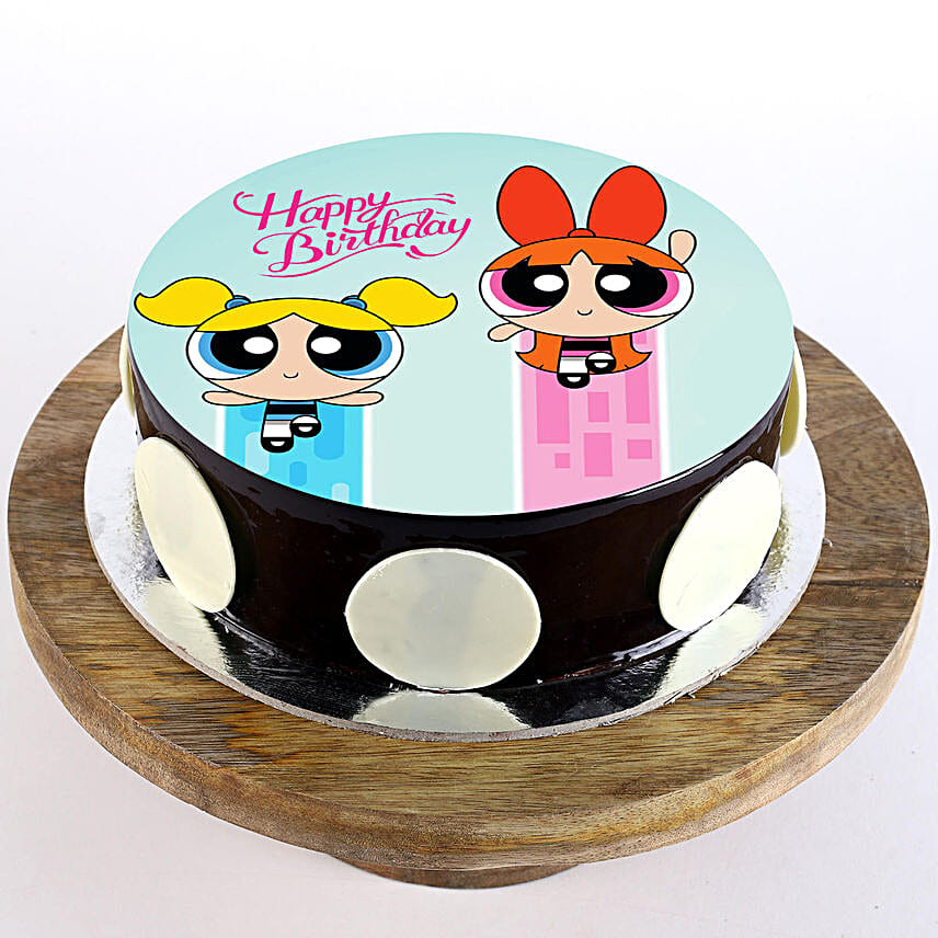 Powerfpuff Girls Chocolate Photo Cake Half Kg