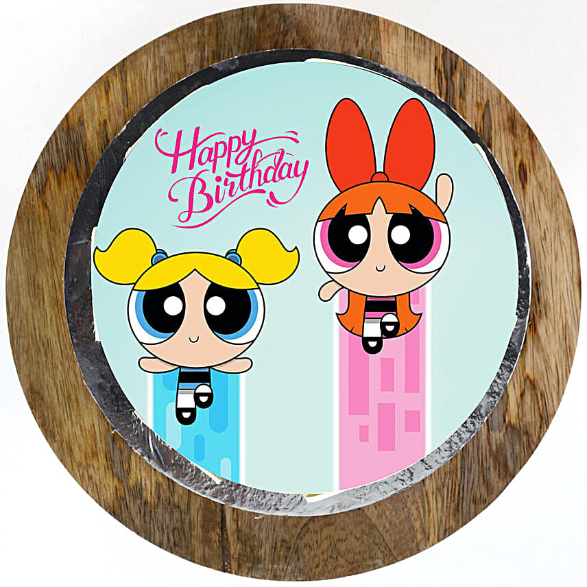 Powerfpuff Girls Chocolate Photo Cake Half Kg