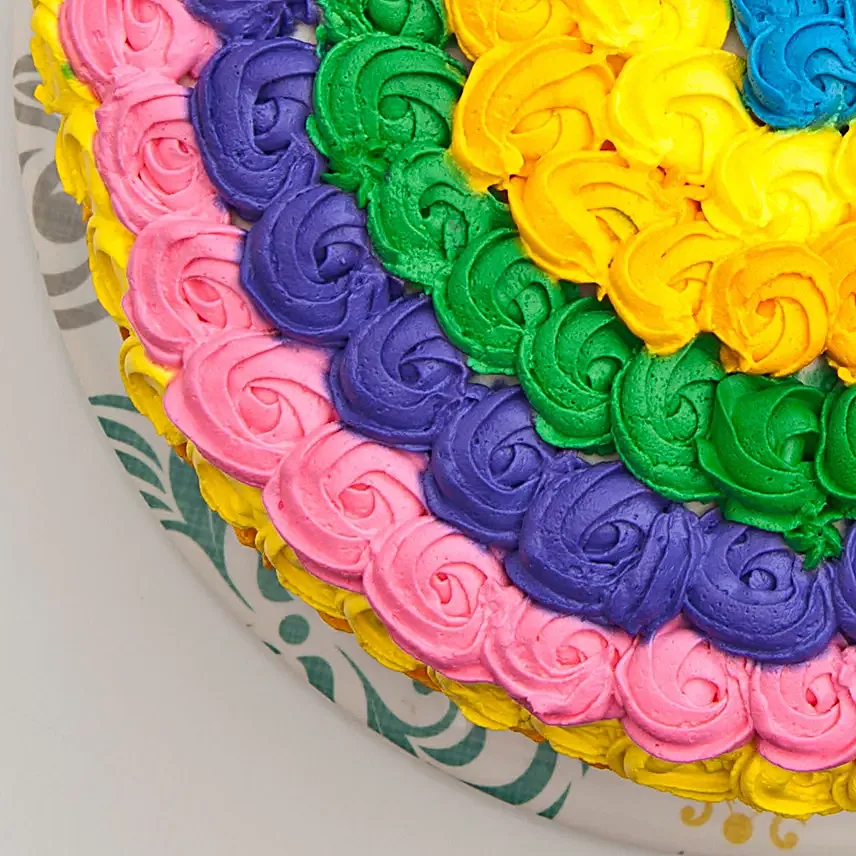 Rainbow Cream Chocolate Cake Half Kg