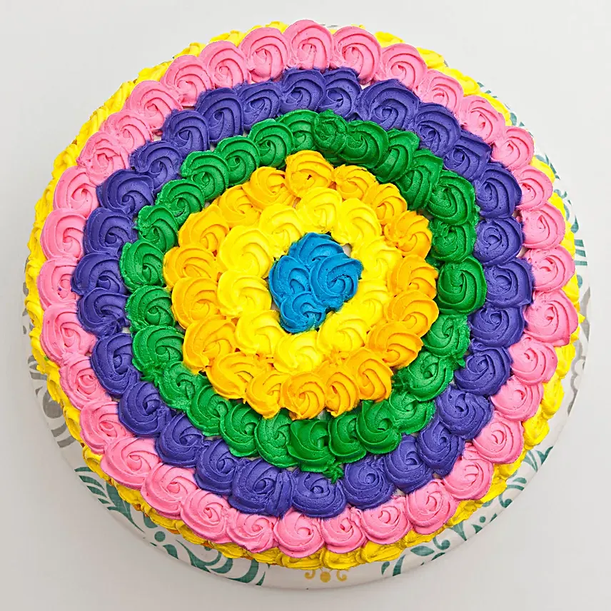 Rainbow Cream Chocolate Cake Half Kg