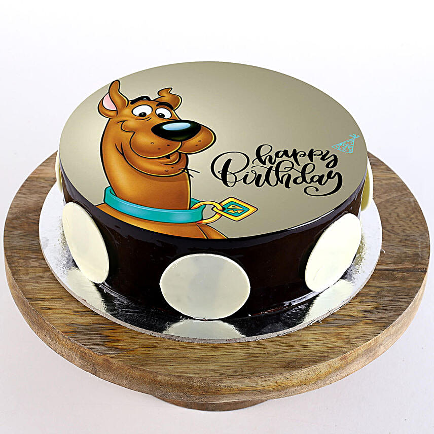 Scooby Doo Chocolate Photo Cake Half Kg