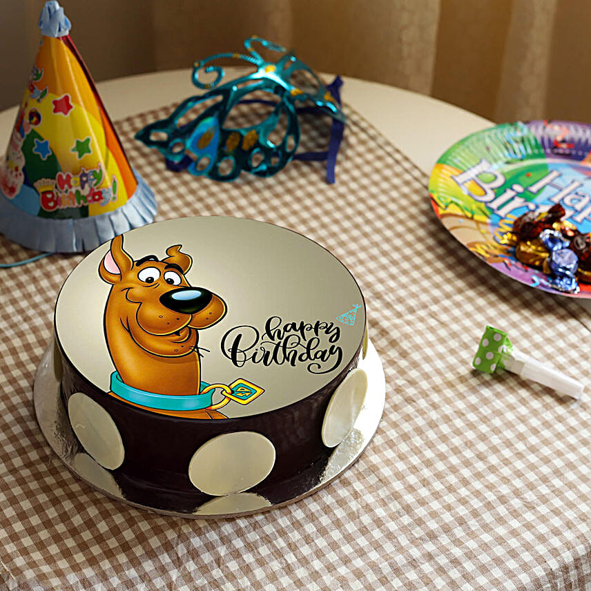 Scooby Doo Chocolate Photo Cake Half Kg