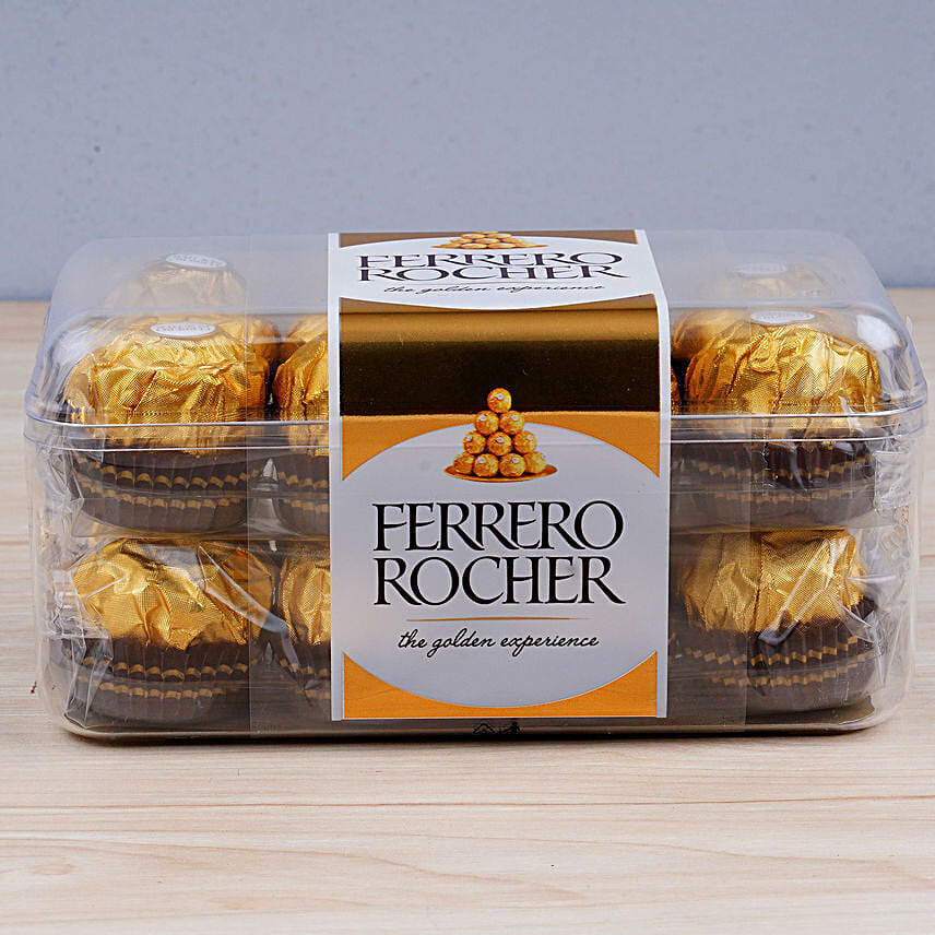 Sneh Leaf Rakhi With Almonds & Ferrero Rocher