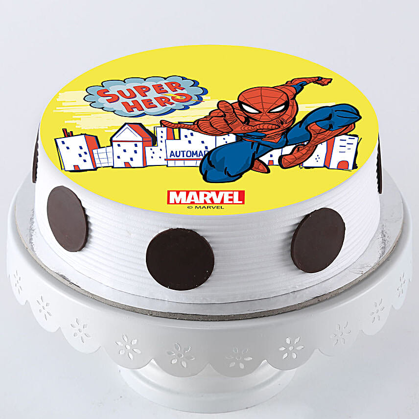 Super Hero Spiderman Pineapple Cake 0.5Kg