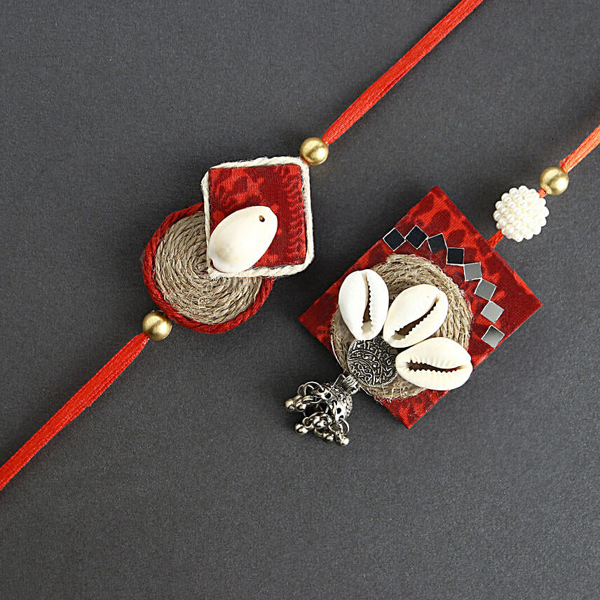 Sustainable Bhaiya Bhabhi Rakhi Set N Lindt Chocolate Combo