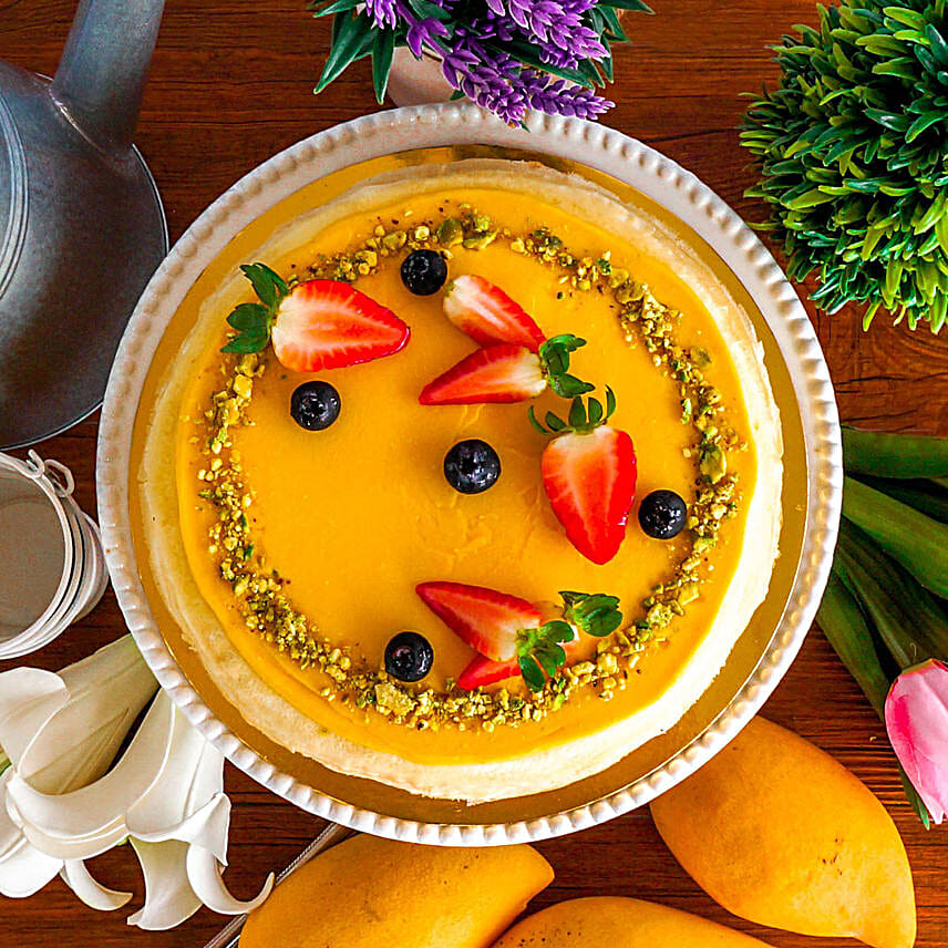 Tempting Mango Passion Crepe Cake