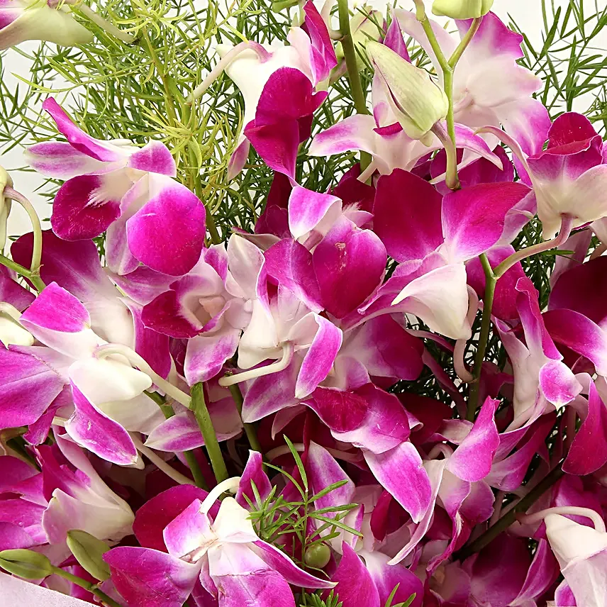 Ten Attractive Purple Orchids Bouquet