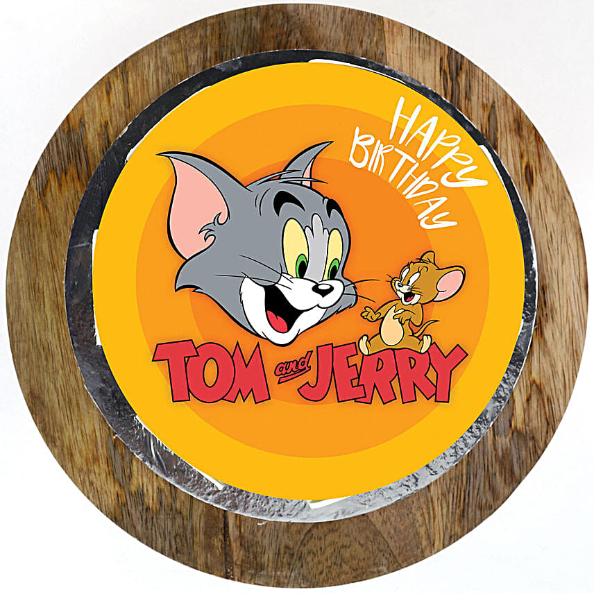 Tom And Jerry Chocolate Photo Cake Half Kg