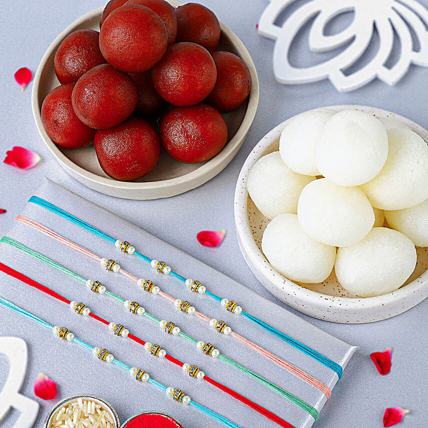 Understated Elegance Rakhi Bundle N Sweets Combo