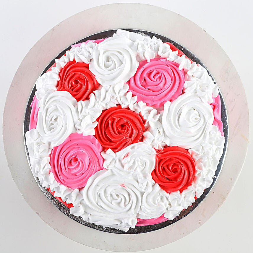 Yummy Colourful Rose Cake Half Kg