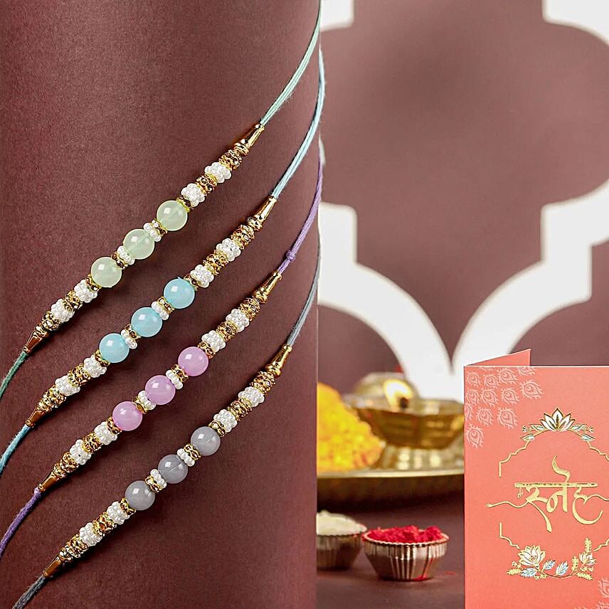Zen Beadwork Rakhi Set of 2