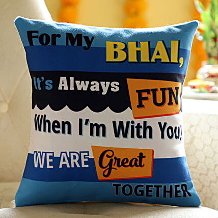 Online Printed Cushion For Brother:Send Bhai Dooj Gifts to Malaysia