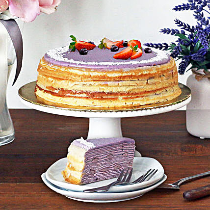 Tempting Purple Sweet Potato Crepe Cake:Gifts for Wife in Malaysia