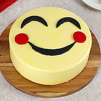 Blush Emoji Cake:Cartoon Cakes