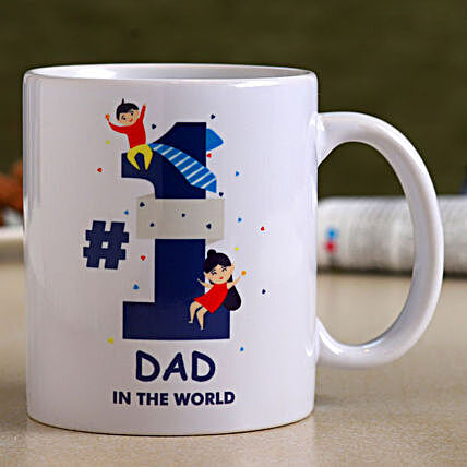 No 1 Dad White Ceramic Mug