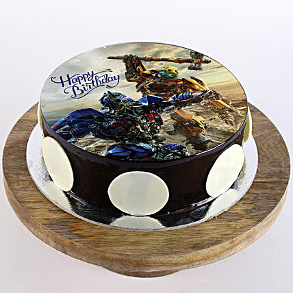 Transformers Chocolate Photo Cake