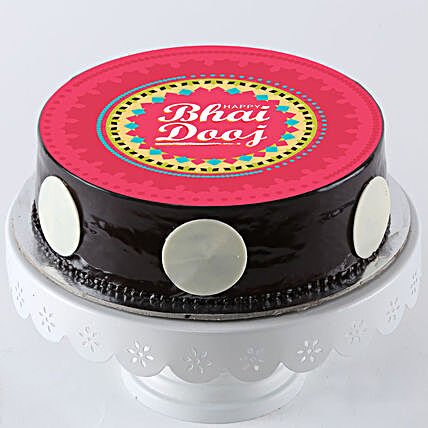 Bhai Dooj Special Chocolate Photo Cake